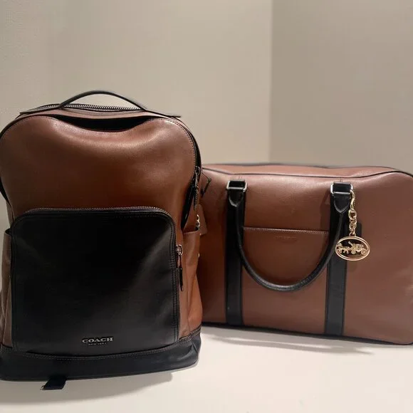 COACH Mens Travel Set - Chocolate Brown - Picture 1 of 16